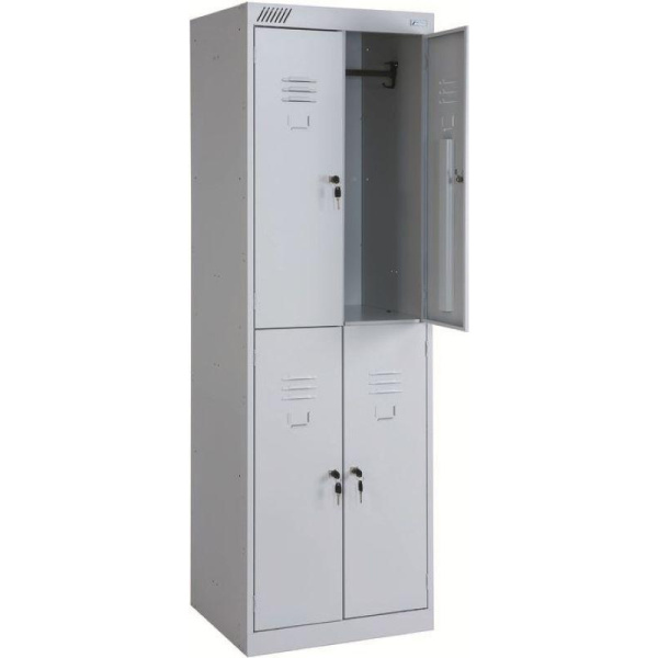 Шкаф для одежды металлический MZ_ШРК-24-600 2 секции,4 ячейки 600х500х