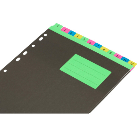 Разделитель листов с индексами 1-12 Attache Selection, А4, картон