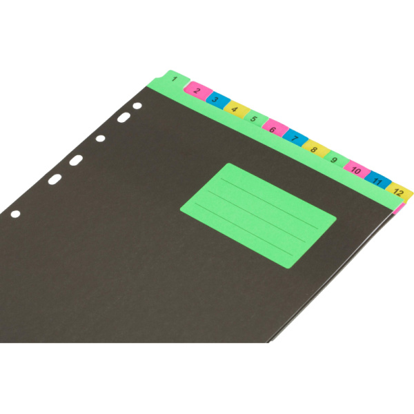 Разделитель листов с индексами 1-12 Attache Selection, А4, картон