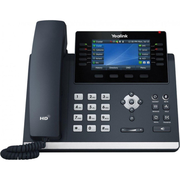 Ip-телефон Yealink SIP-T46U,2 порта USB, 16 аккаунтов,BLF,PoE,GigE,без БП