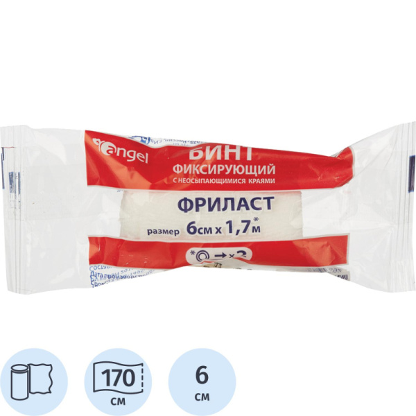Перевяз. ср-ва Бинт нестер 1,7мх6см эласт из нетканого мат-ла Фриласт Angel