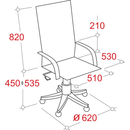 Кресло BN_Fc_Руководителя Echair-528 ML кожа белая, алюминий