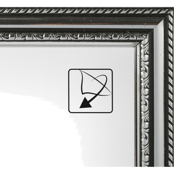 Рамка ATTACHE 21х30 пластик. Багет шир-29 мм,выс 1  серебристая