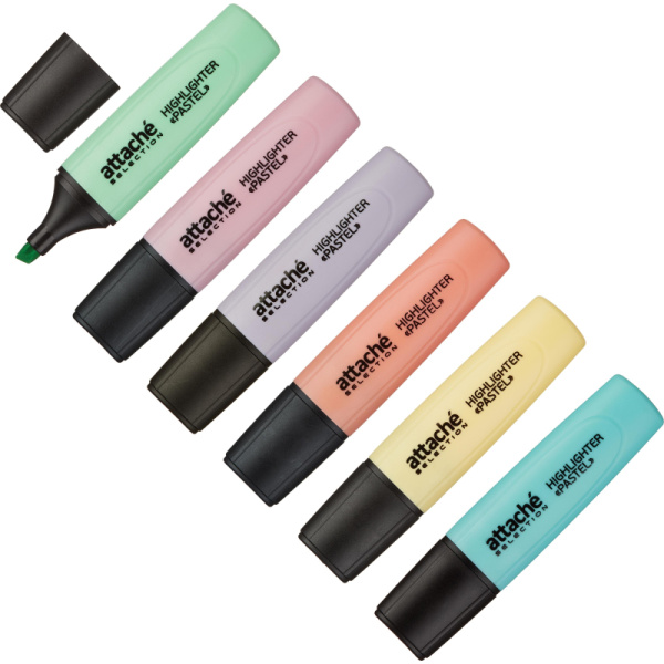 Набор текстовыделителей Attache Selection Pastel 1-5 мм 6 цветов