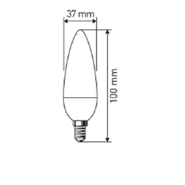 Лампа светодиодная Эра 7W E14 2700k тепл.бел.свеча LED B35-7W-827-E14