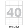 Этикетки самоклеящиеся 50х28,5 мм / 40 шт. на листе А4 (100л