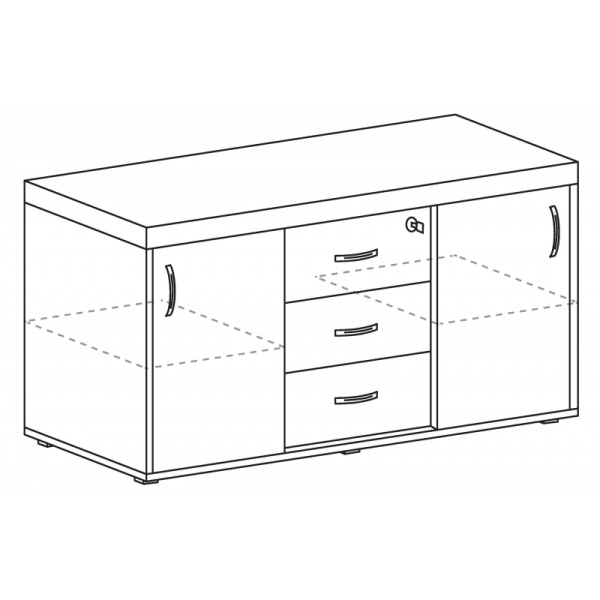 Тумба Мон_EASY Director купе М94 дуб шамони светлый