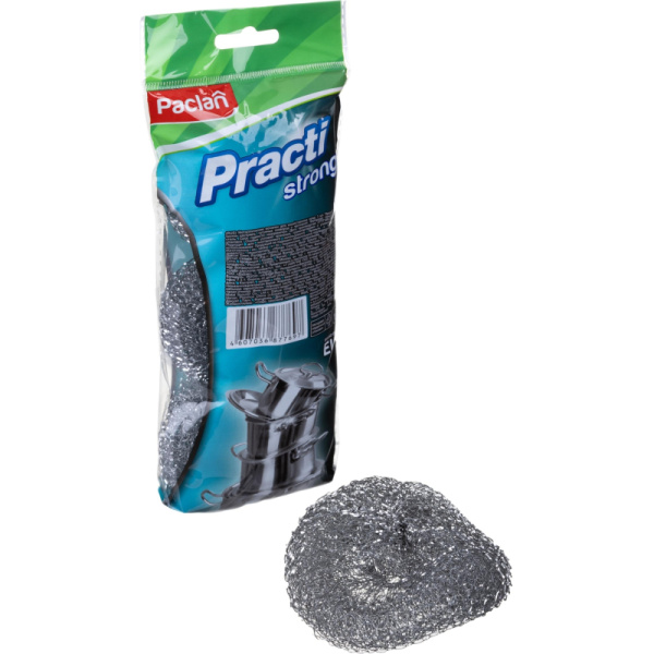 Губки мочалка металлические средняя D=7,5 см. вес=14гр. 3шт./уп. PACLAN