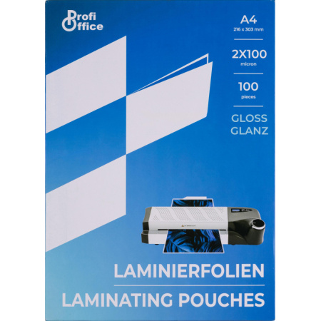 Пленка для ламинирования ProfiOffice А4, 100мкм 100шт/уп.