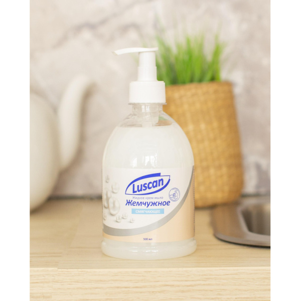 Крем-мыло жидкое LUSCAN Жемчужное 500мл с дозатором