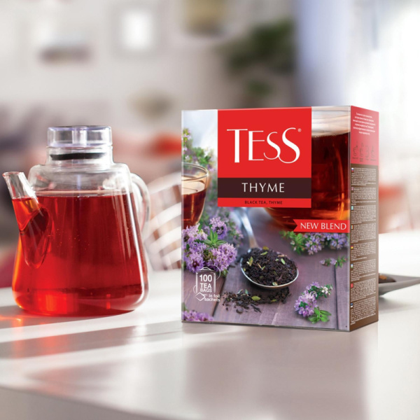 Чай черный Tess Thyme 100 пакетиков (чабрец)