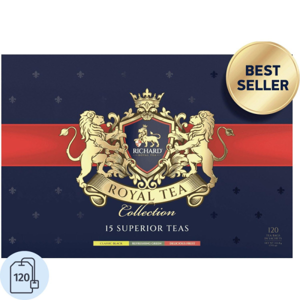 Чай ассорти в пакетиках Richard Royal Tea Collection 15 видов, 120пак