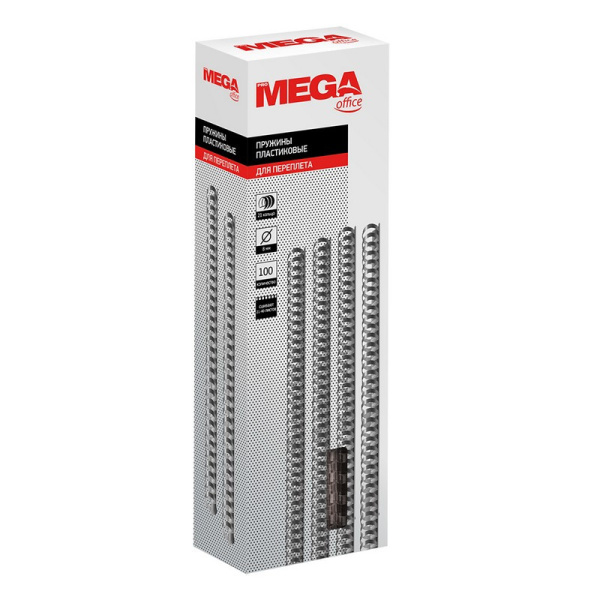 Пружины для переплета пластиковые Promega office 8мм прозр. 100шт/уп.