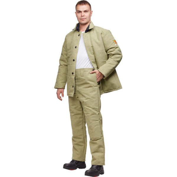 Костюм сварщика брезентовый утепл. кур/бр (модель КС02ПР) (48-50) 170-176