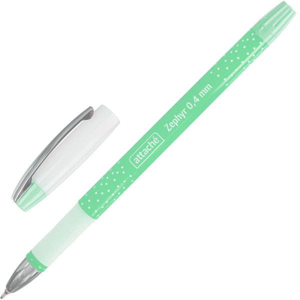 Ручка шариковая неавтомат. Attache Zephyr, синий ст. корп.ассорти