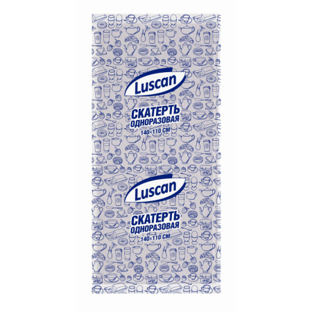 Скатерть одноразовая Luscan, 110х140см, белая