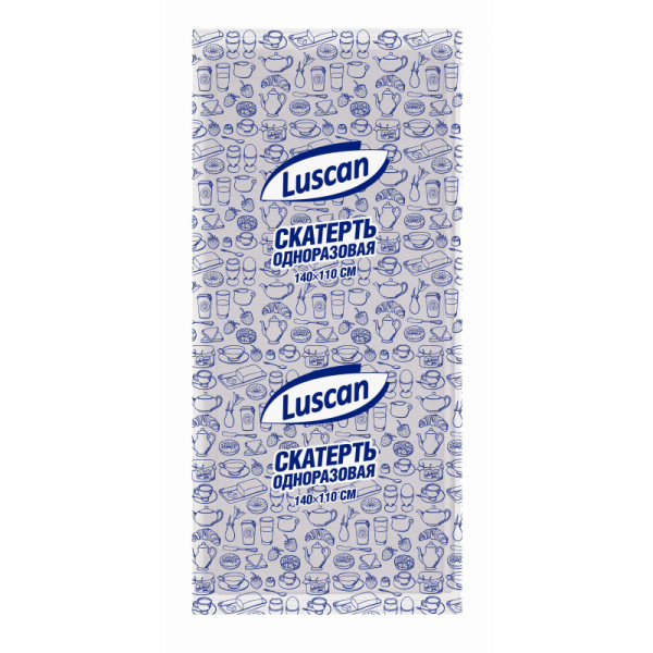 Скатерть одноразовая Luscan, 110х140см, белая