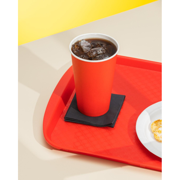 Стакан одноразовый бум 1-сл. d-90мм 400мл красный КОМУС 50шт/уп