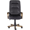 Кресло UP_Руковод.Verona (ИДРА/К)дерево Н5 кожа чёрная К-01