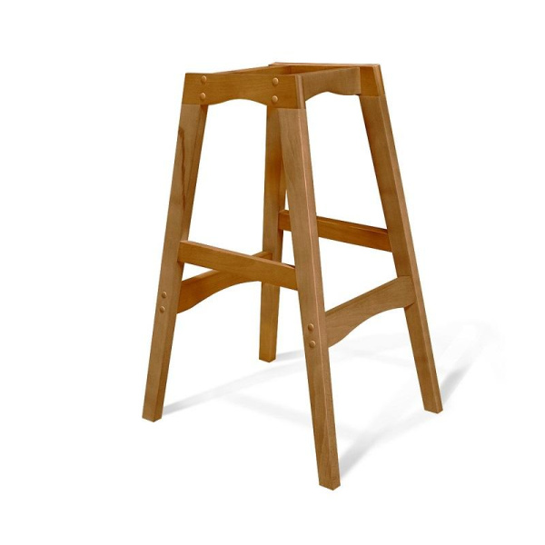 Стул барный EL_ Сидение SHT-ST19 черное+Каркас SHT-S65 светл.орех Л 152227