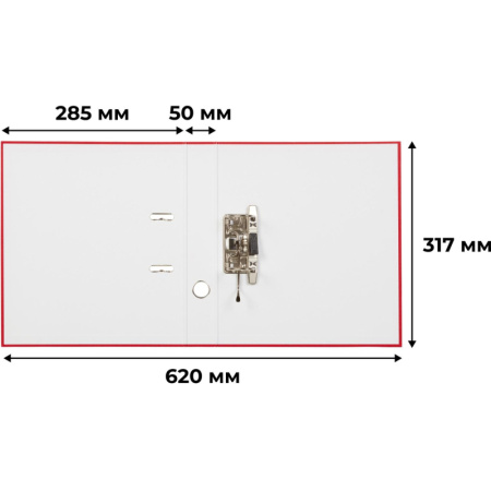 Папка-регистратор Attache Economy, 50мм, 10шт/уп, красный,ПБП1,карм.кор