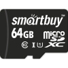Карта памяти SmartBuy microSDXC 64Gb UHS-I Cl10 +ад, SB64GBSDCL10-01