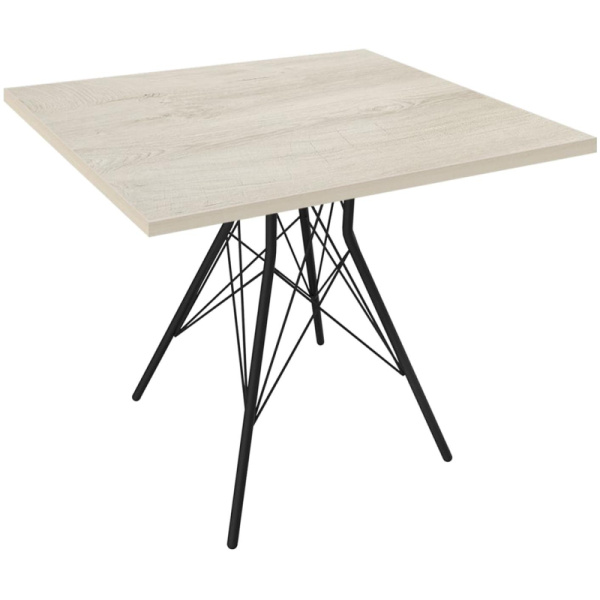 Стол обеденный EL_SHT-T2/80/80 ЛДСП SHT-TU2 черный муар/ дуб беленый 996