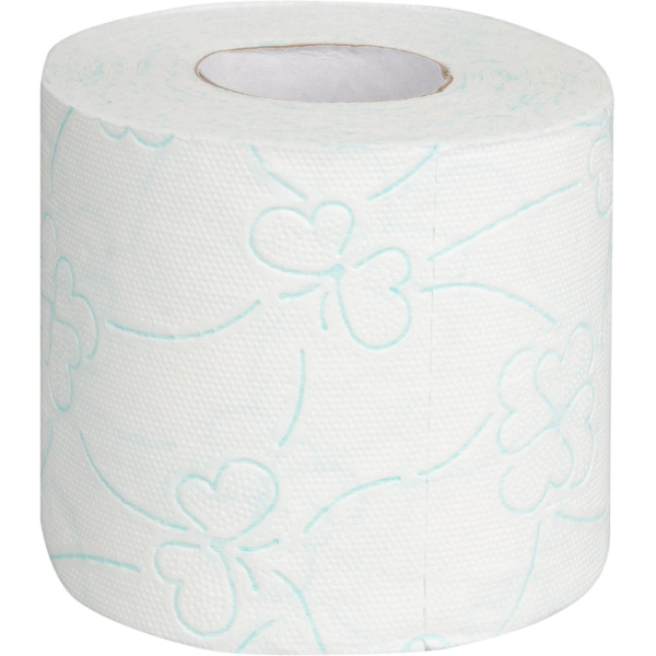 Бумага туалетная Luscan Comfort 2сл бел с зел тисн яблок 100%цел 21,9м4р/уп