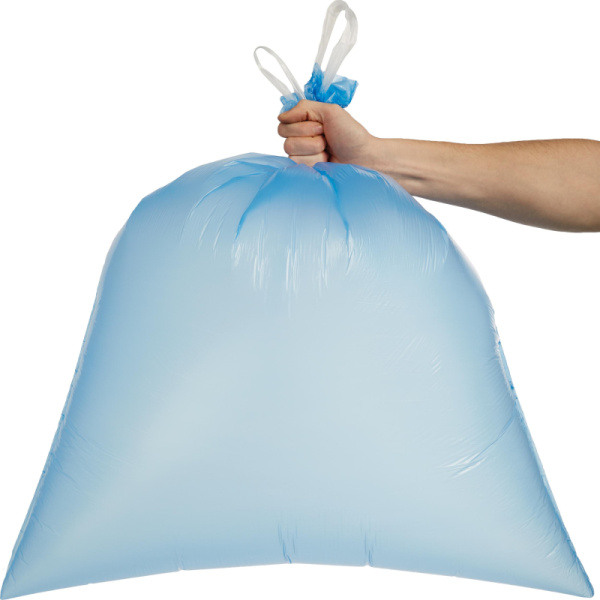 Мешки для мусора ПНД 120л 14мкм 10шт/рул син 70х80см Комус Bioразл с завяз