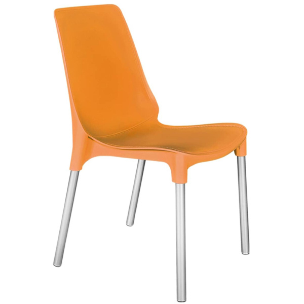 Стул для столовых EL_SHT-S75 пластик оранжевый/хром лак 151689