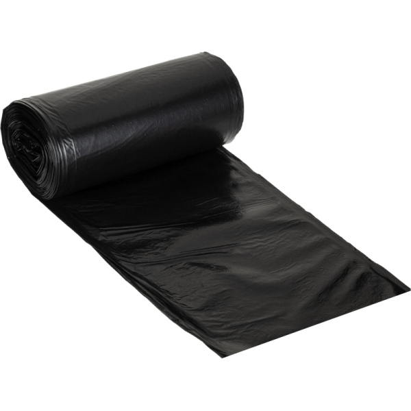 Мешки для мусора ПВД 65л 25мкм 20шт/рул черные 50x80см EcoСlean