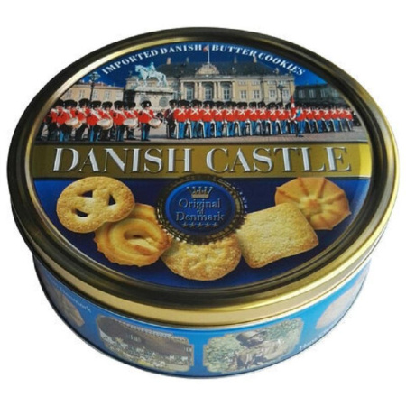 Печенье сдобное Bisquini Замки Дании ж/б, 454г