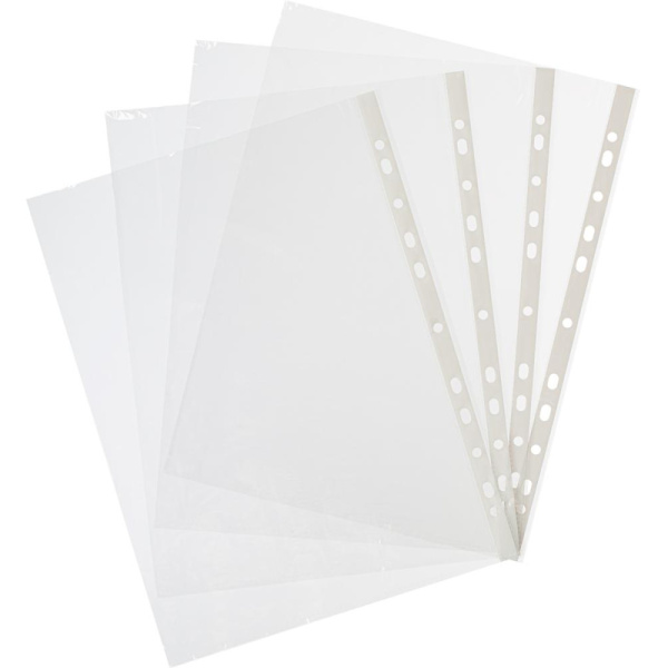 Файл-вкладыш перфорированная А4 100шт., рифленая Элементари 0,030 мм