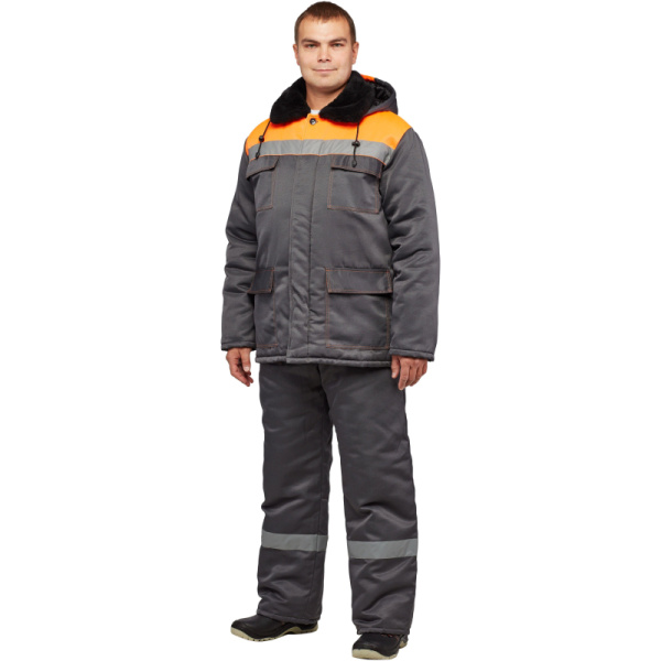 Костюм рабочий зимний муж з35-КПК сер/оранж ( 56-58) 182-188 (Арсенал-СП)