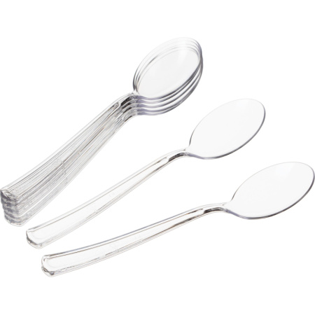 Ложка одноразовая чайная  130мм прозрачная ПС 50шт/уп