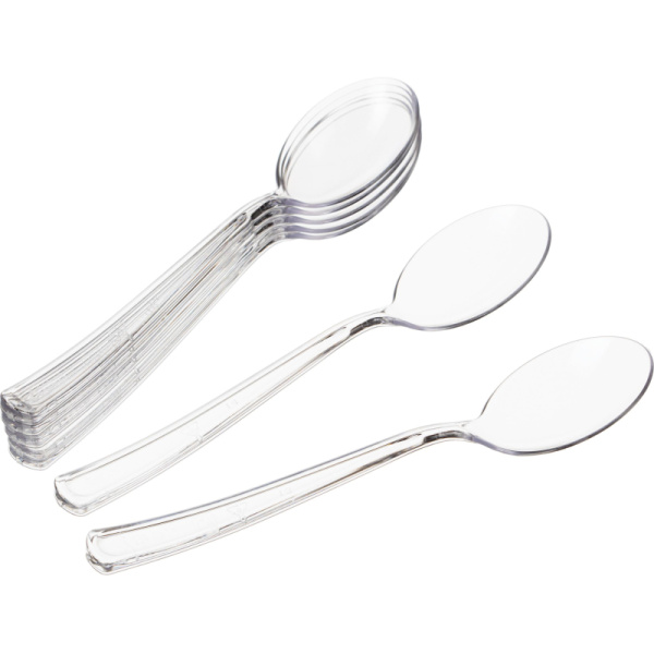 Ложка одноразовая чайная  130мм прозрачная ПС 50шт/уп