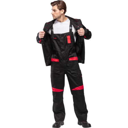 Костюм рабочий летний муж. л29-КПК черн/красн (р.44-46) 182-188