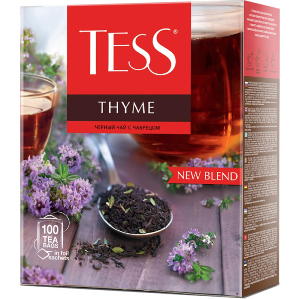 Чай черный Tess Thyme 100 пакетиков (чабрец)