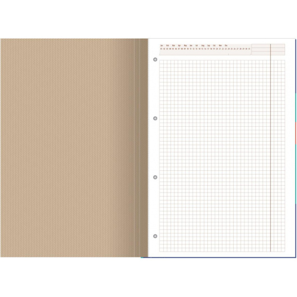 Блокнот ОФИС3 на скрепке А4 60л. клетка, картон обл. синий