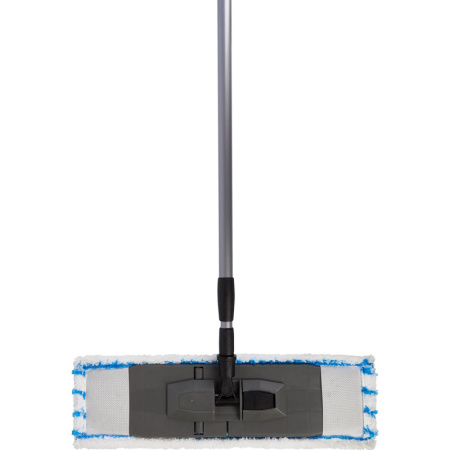 Швабра флаунд пласт 40х11 в сборе с насадк Soft микроф, телескоп.чер SV5102