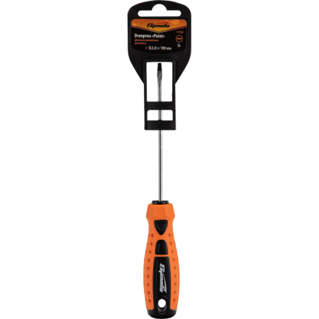 Отвертка Point, SL3,0 х 100 мм, CrV, 2-х комп. рукоятка Sparta (11762)