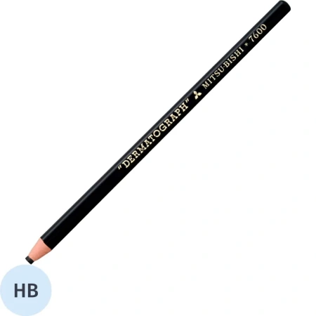 Карандаш восковый Uni DERMATOGRAPH пов-ти черн,нетреб.заточ б/лP 7600