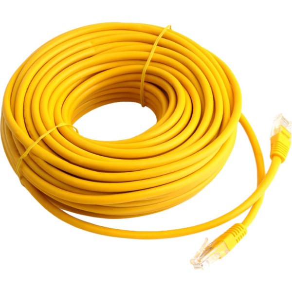 Патч-корд UTP Cablexpert PP12-20M/Y кат.5e, 20м, жёлтый