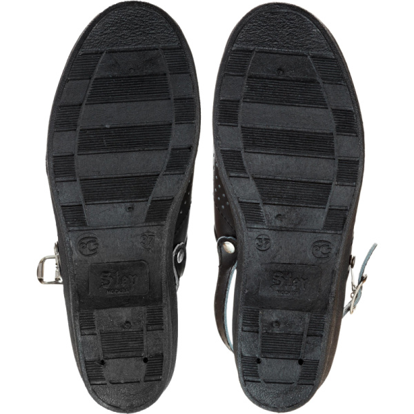 Сабо жен.нат.кожа цв.чёрный(р.40) (4-12-7)