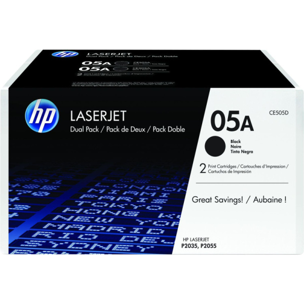 Картридж лазерный HP 05A CE505D чер. для LJ P2035/P2055 (2шт/уп)