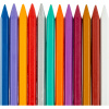 Мелки восковые ZOO Луч шестигранные 8x90, 24 цв., 12С 866-08