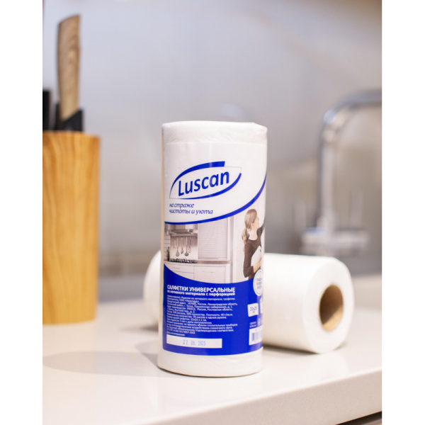 Салфетки хозяйственные Luscan универсальные в рулоне 22х23см 40 г/м2 70шт
