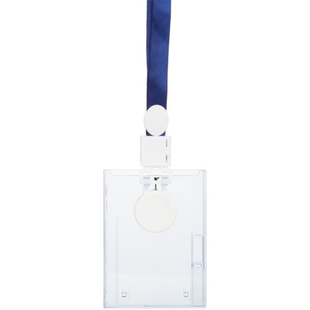 Бейдж Promega office вертикальный с рулеткой, разм вклад 54х85