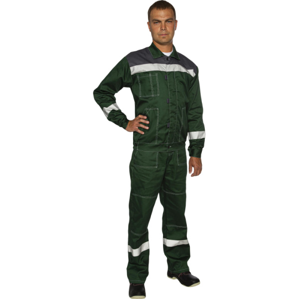 Костюм рабочий летний муж. л20-КПК зелен/сер (р.52-54) 158-164 (Арсенал-СП)