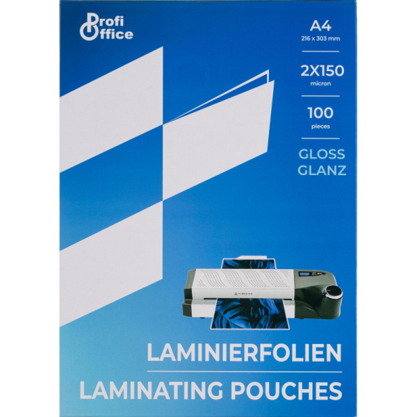 Пленка для ламинирования ProfiOffice А4, 150мкм 100шт/уп.